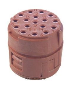 44420128 | Lapp M23 Insert | Epic&reg; Signal M23 Insert 17 Pole D sub