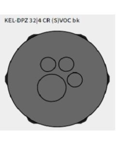 KEL-DPZ 32|4 CR (S)VOC bk | 50732.600 | Cable Entry Plates