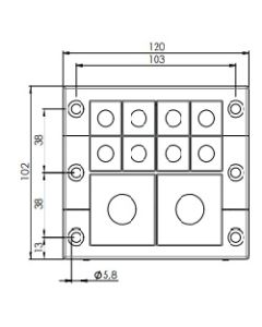 42144 | KEL 16/10 - MT  black | icotek Cable Entry Frame