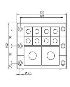 42144.200 | KEL 16/10 - MT  black  V2A | icotek Cable Entry Frame