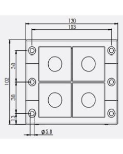 42143 | KEL 16/ 4 - MT  black | icotek Cable Entry Frame