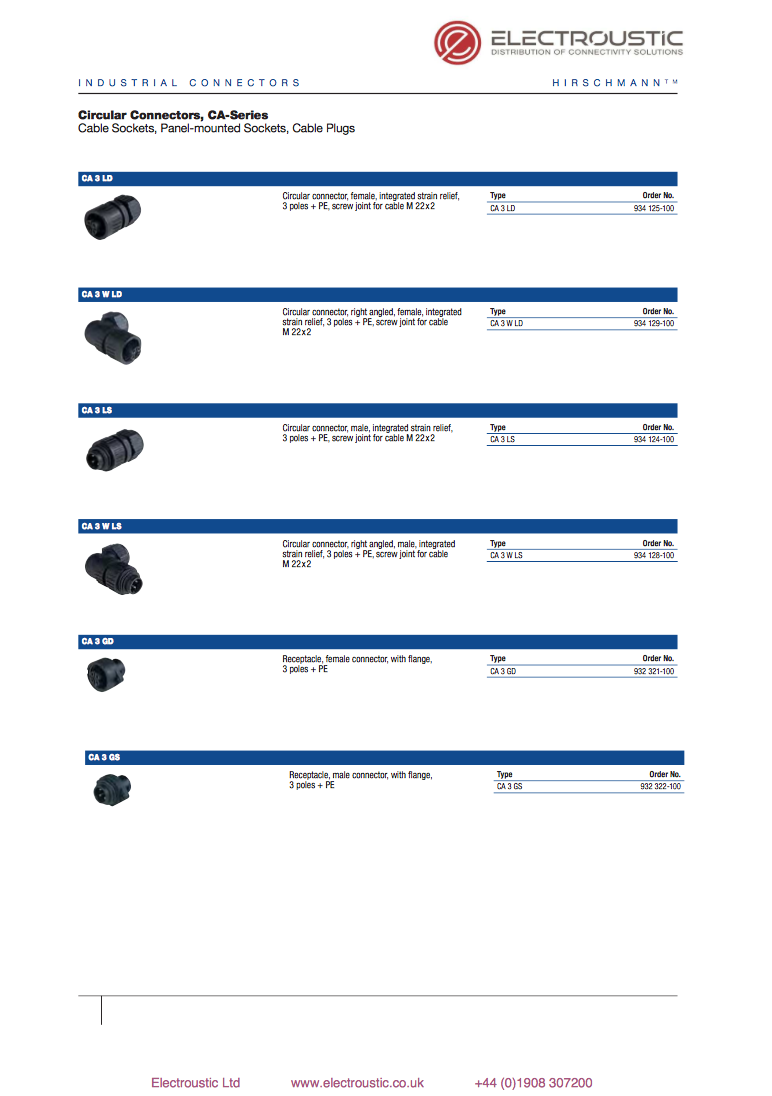 Product Catalogues - Hirschmann Industrial Connectors